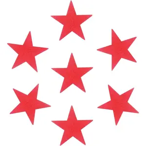 tBesme 100pcs Adhesive Felt Star, 1 Inch Yellow Felt Star Stickers for DIY and Sewing Handcraft (Red)