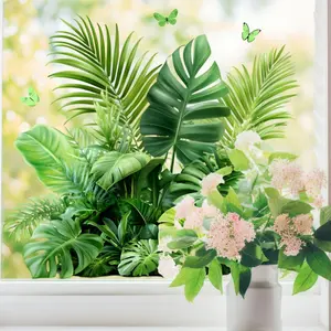 Leaf Decorative Sticker, Wall Decal, Glass Sticker, Diy Stickers, Fresh Energy Home Decoration, Easy Peel-And-Stick, Suitable for Flat Surfaces