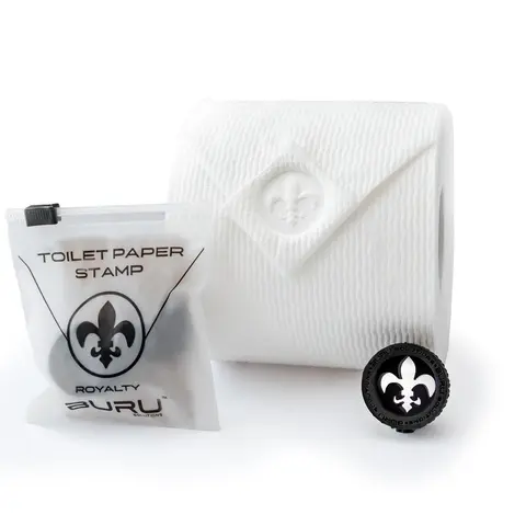 BURU SOLUTIONS Toilet Paper Stamp Royalty (Fleur de Lis) - Elevate you Bathroom Decor!