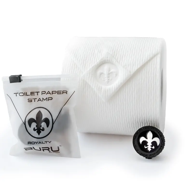 BURU SOLUTIONS Toilet Paper Stamp Royalty (Fleur de Lis) - Elevate you Bathroom Decor!