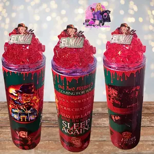 20 Oz nightmare Halloween Light Up Ice Tumbler With Removable Magnetic Lid Drinkware
