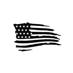 Tattered Flag Decal, Easy to Apply - Perfect for Cars Trucks SUVs or Offices - Vehicle Exterior Decoration, High Outdoor Resistance
