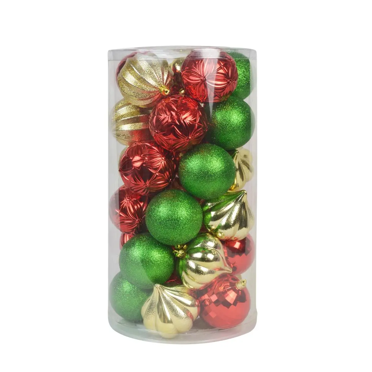 Jeco CHD-TA164 Plastic Design-Mix Color Combo Festive Decorations, Christmas Ornaments - Pack of 30