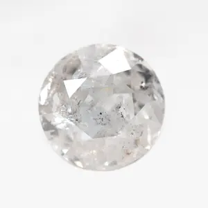 0.98 Carat Round White Salt and Pepper Diamond for Custom Work - Inventory Code SCR098