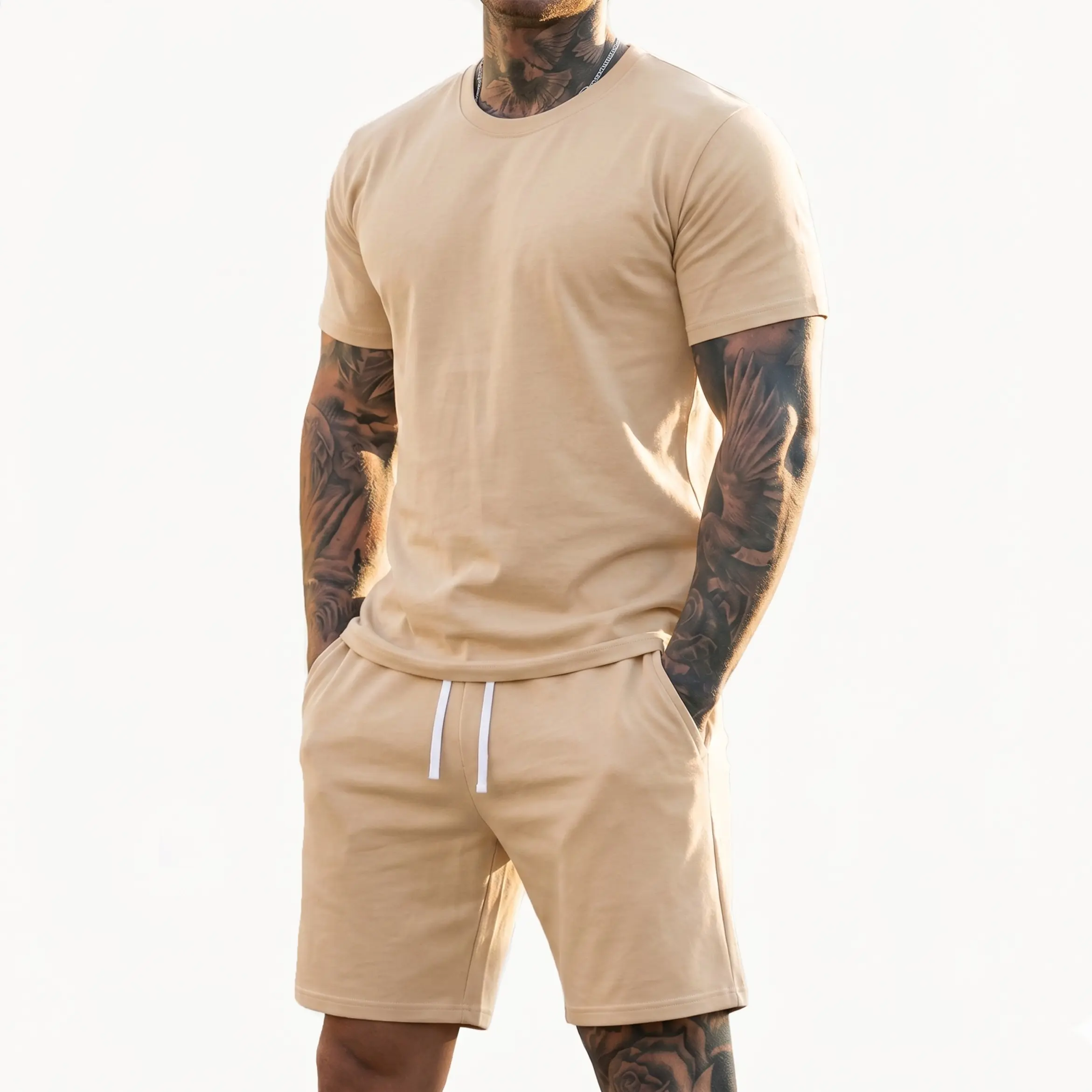 Mens Short Sets 2 Piece Outfits Fashion Summer Tracksuits Casual Set SummerVibes