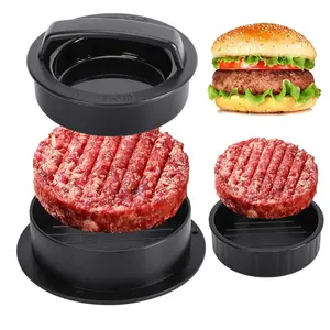3-in-1 Hamburger Patty Maker, Mini Hamburger Patty Maker, Sandwich Hamburger Patty Maker, Regular Hamburger Patty Cooking Mold, Perfectly Shaped Patties for Grilling and Cooking