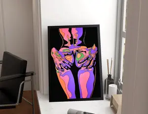 Squeeze by Audrey Herbertson Blacklight Poster - Flocked Decor Glossy Print Ornaments Artistic Room