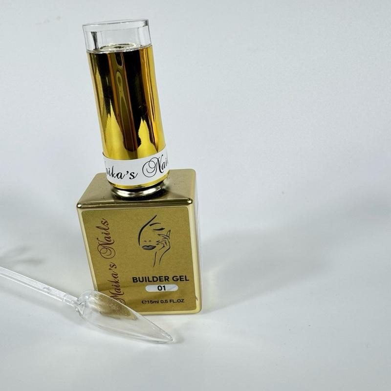 Maika’s Nails Builder Gel in Bottle 01 Clear Perfect and Strong Long Lasting Product for Natural and Artificial Nails