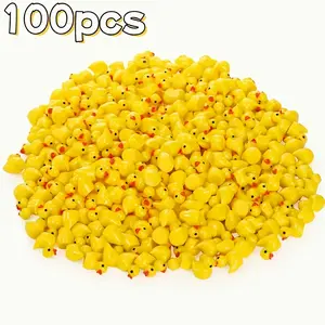 50/100 mini yellow duckling statues, resin home decoration, duckling birthday gifts, cheap party gifts, fairy garden accessories, outdoor fairy garden accessories, holiday garden potted plant decoration, Ornaments