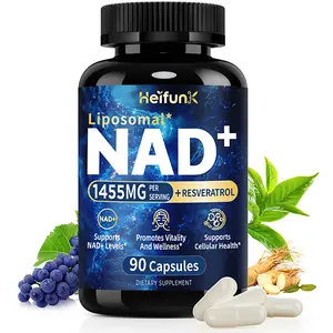 Heifunk NAD+ Supplement 1455mg 90 Veggie Capsules for Vitality & Wellness Liposomal NAD Resveratrol Healthcare Vitamin Dietary Supplement