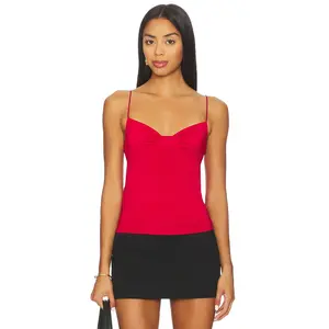 Free People My Way Triangle Cami in Deep Cherry