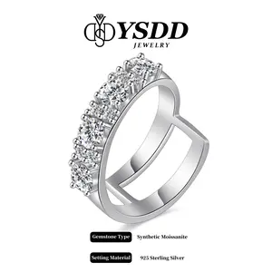 【#269】1.2Carat Irregular Cocktail All Synthetic Moissanite Band Ring in 925 Sterling Silver