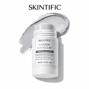[New Launch] SKINTIFIC Amazonian White Clay Purifying Stick for Deep Cleaning and Pore Refining with Soothing Repair and Buttery Texture Safe for Sensitive Skin