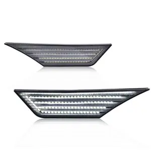 Fit For 16-21 Honda Civic Smoke LED Side Marker Lights Switchback Signal Lamp