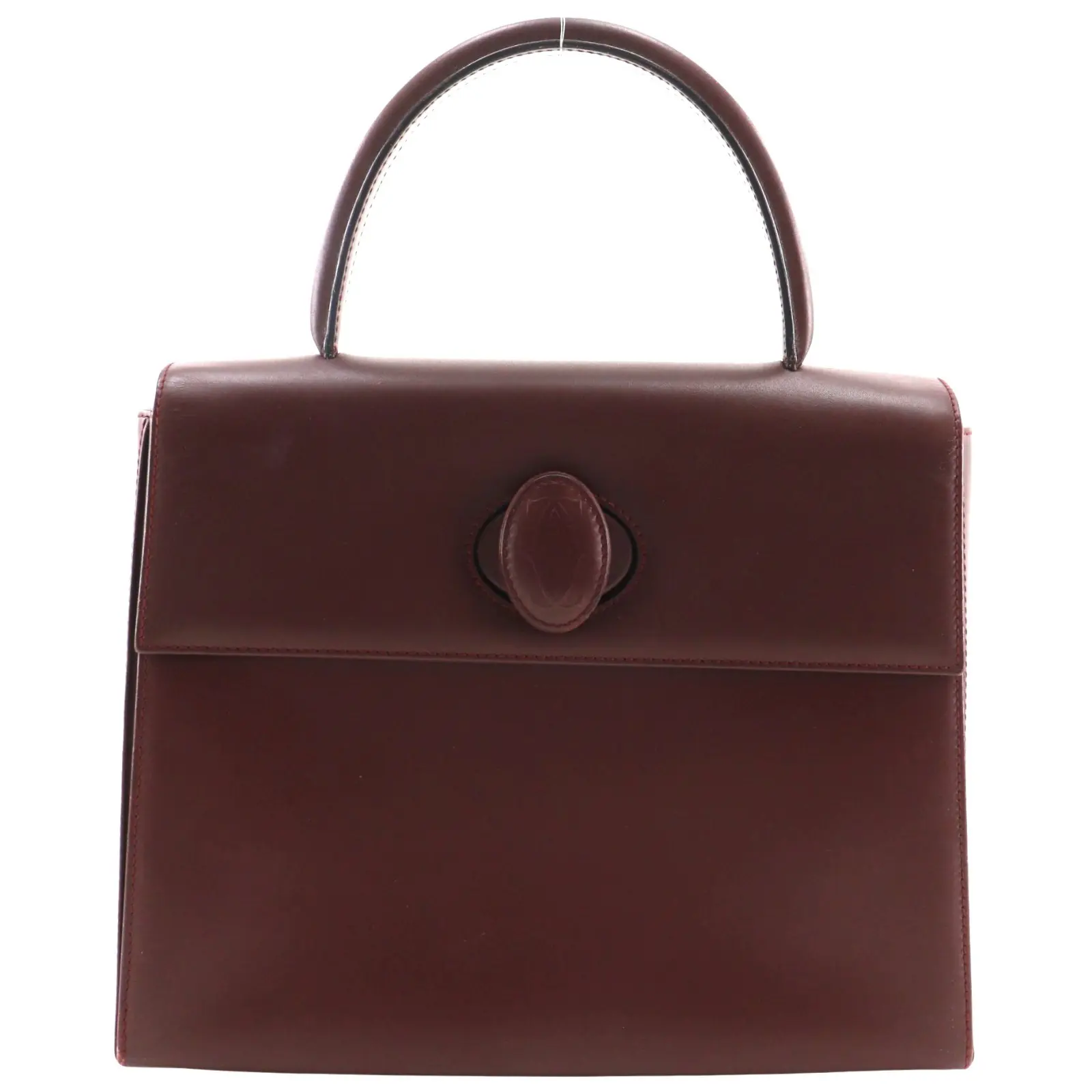 Pre-owned Cartier Calfskin Shoulder Bags Must Line Calf Handbag