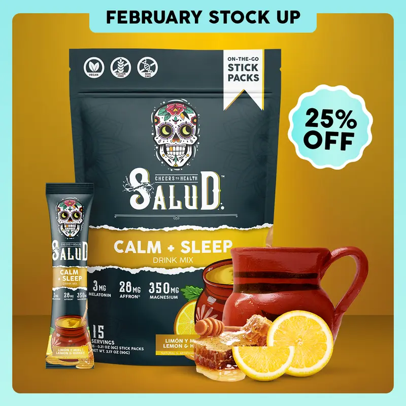 Salud 2-in-1 Sleep Aid + Calm Drink Mix, Lemon Honey Flavor