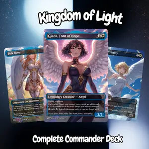 Kingdom of Light MTG Proxy EDH Deck | 100 Card Anime Commander | Dark Fantasy Cat Kingdom Art – Proxy EDH