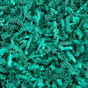 MagicWater Supply Teal Crinkle Cut Paper Shred Filler - Durable & Secure Gift Basket Filler for Bridesmaid Gifts, Weddings, Anniversaries & More