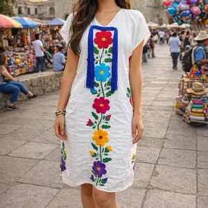 Beautyful Traditional Mexican Dress Casual Comfort size Meduim huipil