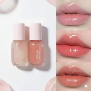 Lip Gloss Set (2 Pieces), Nourishing Lip Oil, Long-Lasting Shine & Hydration, Lip Care for Women, Perfect for Autumn Winter, Holiday Gifts, Hydrating, Dewy, Glossy, Moisturizing, Moisturizer, Cosmetic, Moisture