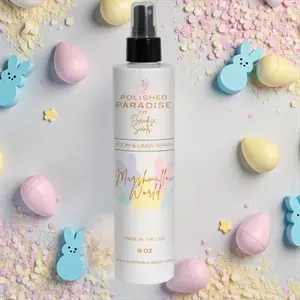 Polished Paradise Co Vanilla Marshmallow World Room Spray 8 oz - Luxurious Easter Scented Air Freshener for Home Fragrance Mist Made in USA