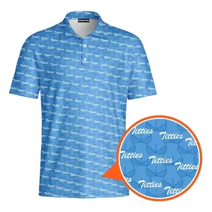Funny Bumper McGee Titties Pattern Men's Bogey Golf Ball Polo Shirt Masters Golf Tennis Polo Tops Masters Tournament Shirt 2026 GPA Championship Performance Outdoors Sport Shirt, Ideal Gift for Hunting Season Dad Golfers