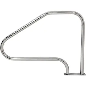 Inground Pool Handrail 37" x 45.8" Stainless Steel Stair Rail Ladder Step Grab Rail for Swimming Pools Spas Water Parks No Anchors