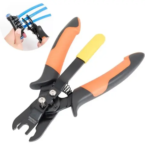 Multifunctional Heavy Duty Air Hose Fitting Removal Tool, Push-Type Quick Disconnect Tool, Air Tube Release Clamp, Hand Tools, Steel Material, No Ca Prop 65 Warning