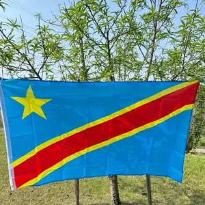 [Congo Flag] 3x5ft Congo Democratic Republic of the Congo flag Banner |   90X150cm National flag Home Decoration flags