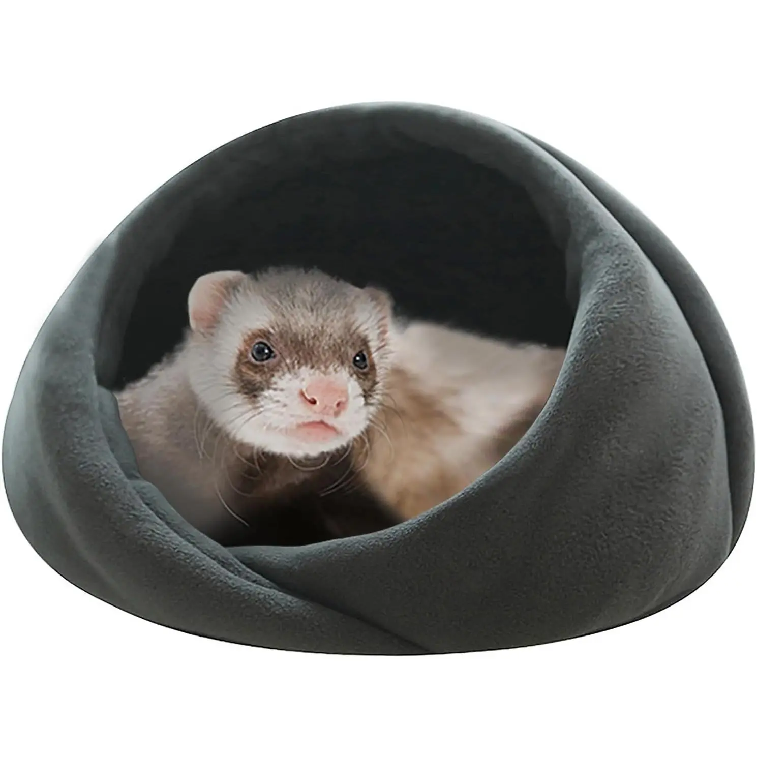 Ferret Bed Cave and Hideouts Comfortable，Ferret Hideaway Bed Accessories for Cage Ferret Beds and Hideouts Safe & Cozy for All Ages Ferrets(Grey) (Grey)