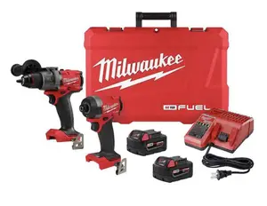 Milwaukee M18 FUEL 18V Lithium-Ion Brushless Cordless Hammer Drill and Impact Driver Combo Kit