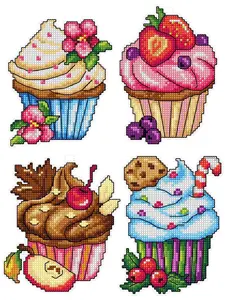 "Cupcakes" 105CS Counted Cross-Stitch Kit