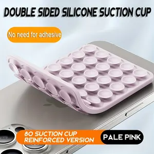 Dual-Sided Silicone Suction Cup Phone Holder, Hands-Free Strong Grip for Selfies and Videos, Durable Easy Use, Compatible with iPhone and Android, Cell Phone Mount