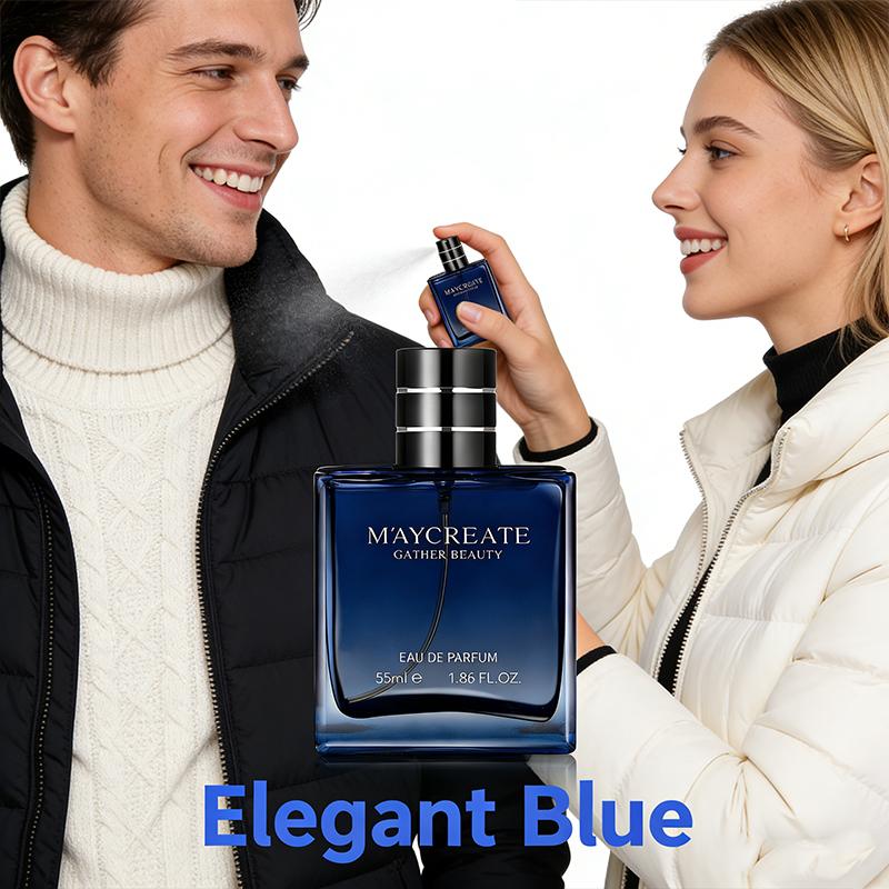 M'AYCREATE Men's Eau De Toilette 55ml Azure Sea Salt Freshness Knight Woodsy Deep Scent Long Lasting Marine Classic Fragrance with Lemon Cedarwood Notes Ideal for Spring Summer Outings