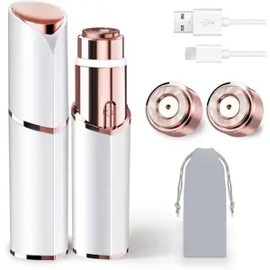 Facial Hair Removal for Women, Portable Lady Shaver, Rechargeable Painless Hair Remover for Face, Upper Lips, Chin, Peach Fuzz