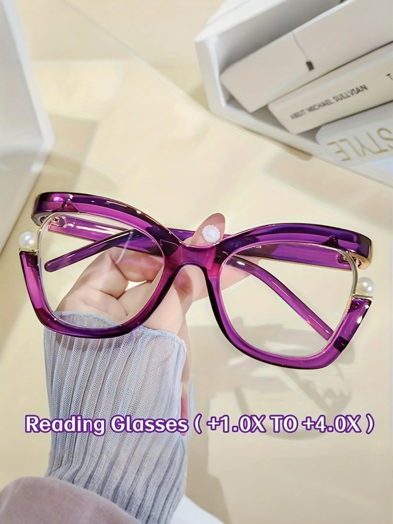 Reading Glasses Clear Lens Fashion Computer Glasses for Women Men +1.0 to +4.0,christmas gifts