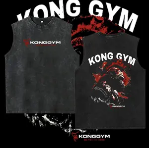 washed vest Kong Gym Gorilla Graphic Oversized Washed  - Men's Comfortable Workout Fitness  for Active Lifestyle fathersdaygift