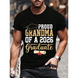 100% Cotton Proud Grandma of A 2026 Graduate Senior Class of 2026 Grad T-Shirt