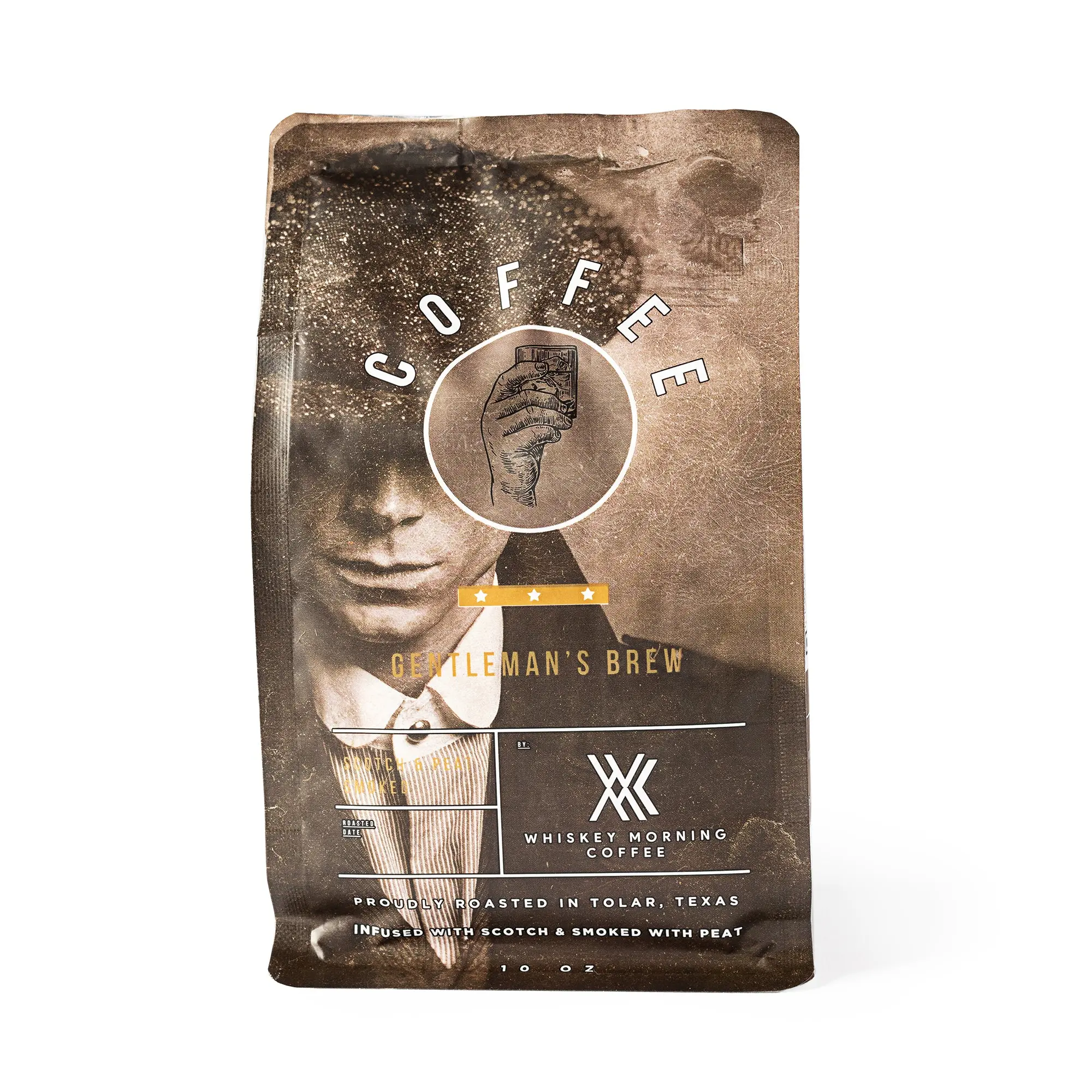 Whiskey Morning Coffee - Gentleman's Coffee Scotch & Peat Smoked Coffee from Tolar, Texas - Ground/bean