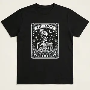 The Mom Tarot Card Shirt, Skeleton Mother Tshirt, Witchy Vibes Celestial Mama Tee, Mother's Day Shirt, Mama Sweatshirt, Mother's Day Gift