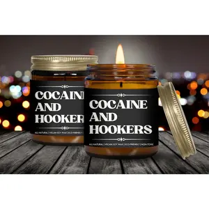 Cocaine and Hookers Soy Candle Apple Harvest