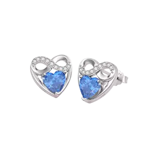 Everlasting Love: Heart & Infinity Stud Earrings