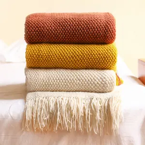 Sofa Blankets, Blankets, Blankets, Pineapple Grid Knitted Blankets