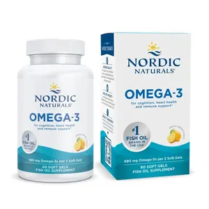 Nordic Naturals Lemon Omega-3 - Cognition, Heart Health, & Immune Support, 60 Ct
