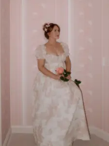 Olivia 100% Cotton Maxi Dress in Pink Toile - Bump Friendly