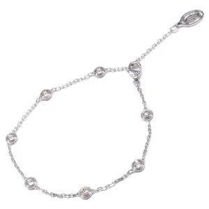 Pre-owned Cartier 18K White Gold (Au750) Small Leather Goods Diamants d’Amour 18K White Gold Diamond Bracelet