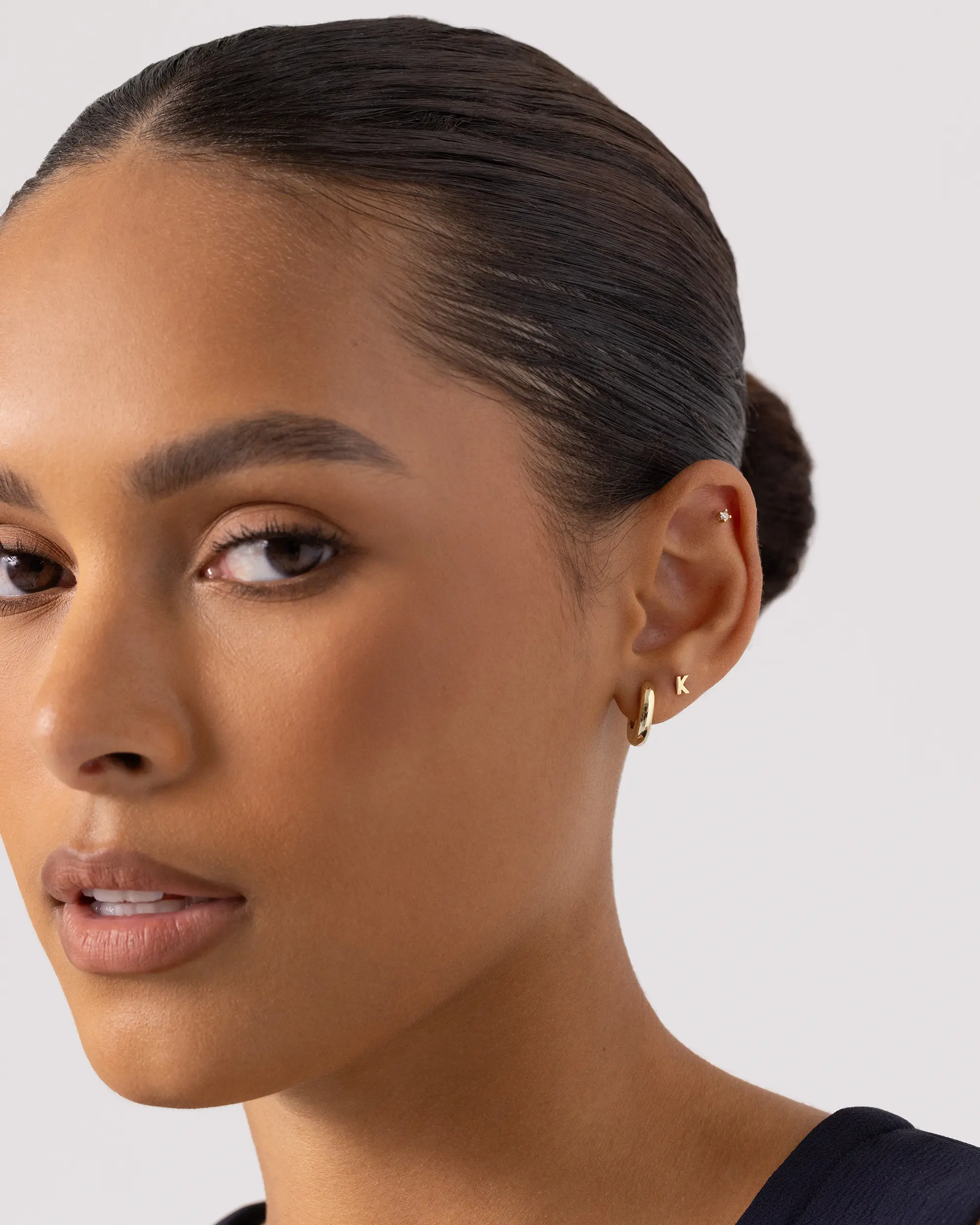 PAVOI 14K Gold Plated Initial Flatback Earrings for Women - Earscape-Friendly Studs - Trendy Fashion Jewelry PAVOI 14K Gold Plated Initial Flatback Earrings for Women - Earscape-Friendly Studs - Trendy Fashion Jewelry