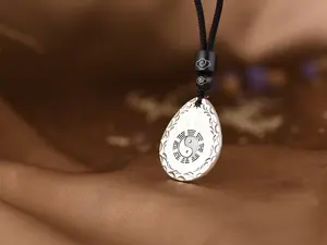 Taoist Yin Yang Taiji Pendant | Bagua Protection Necklace | Spiritual Balance Energy Jewelry