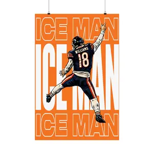 [Poster] ICEMAN 18 WILLIAMS Posters 9.5 Mil Premium Satin Photo Paper Inkjet Printing Highest Resolution Bright Colors Triangular Tubes Durability