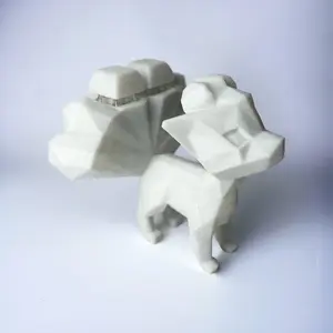 Low Poly Alolan Vulpix Figurine Fidget | Desk Accessory, Collectible, Tcg, Statue, Gaming, Stim, Collectible, Custom, Decoration, Gift, Stress, Kawaii, Eye Catching, Mechanical Switch, Anime, Asmr. Box.